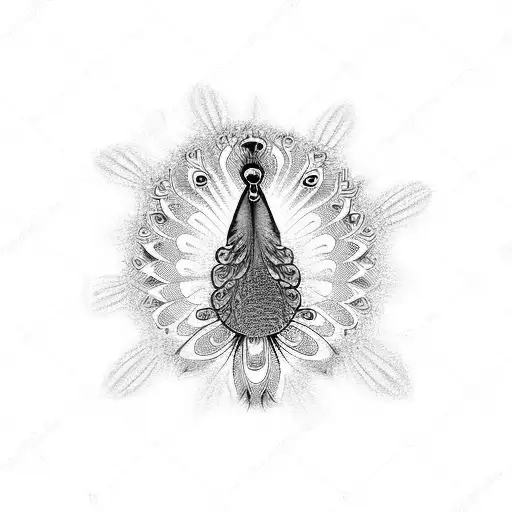 Peacock tattoo design idea