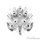 Peacock tattoo design idea