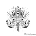 Peacock tattoo design idea