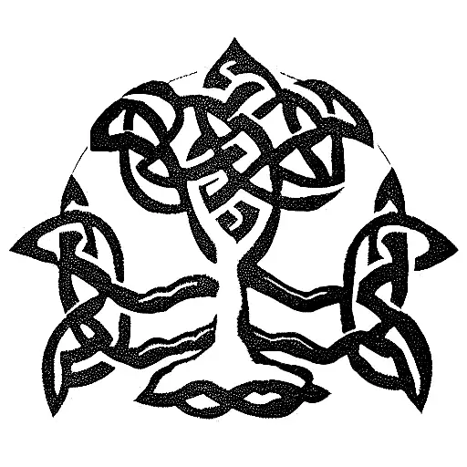 celtic irish tree life tattoo design idea