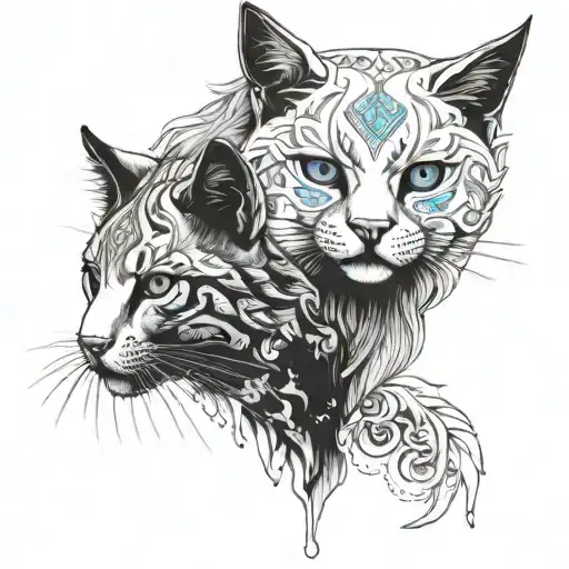 Best friend suicide tribute, date 7/4/2024. She liked Norse mythology, she was a good listener and she loved cats and dogs. tattoo design idea