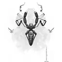 black widow  tattoo design idea