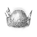 ballon basket  tattoo design idea