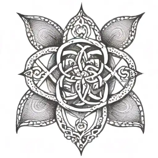 adoption symbol intertwined tattoo design idea