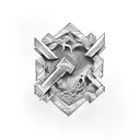 WASD keys sticking out of torn skin tattoo design idea