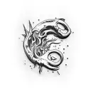 WASD keys sticking out of torn skin tattoo design idea