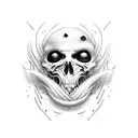 WASD keys sticking out of torn skin tattoo design idea