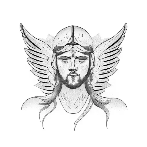 biblical angels  tattoo design idea