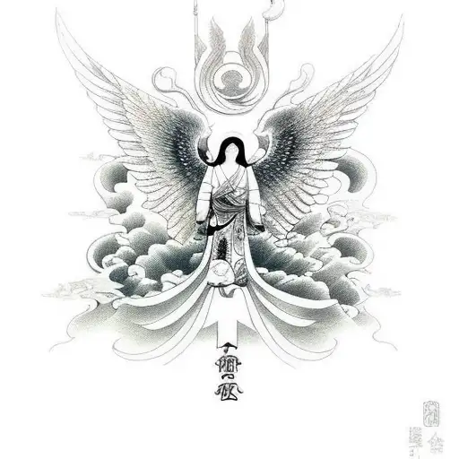 biblical angels  tattoo design idea