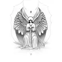 biblical angels  tattoo design idea
