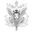 biblical angels  tattoo design idea