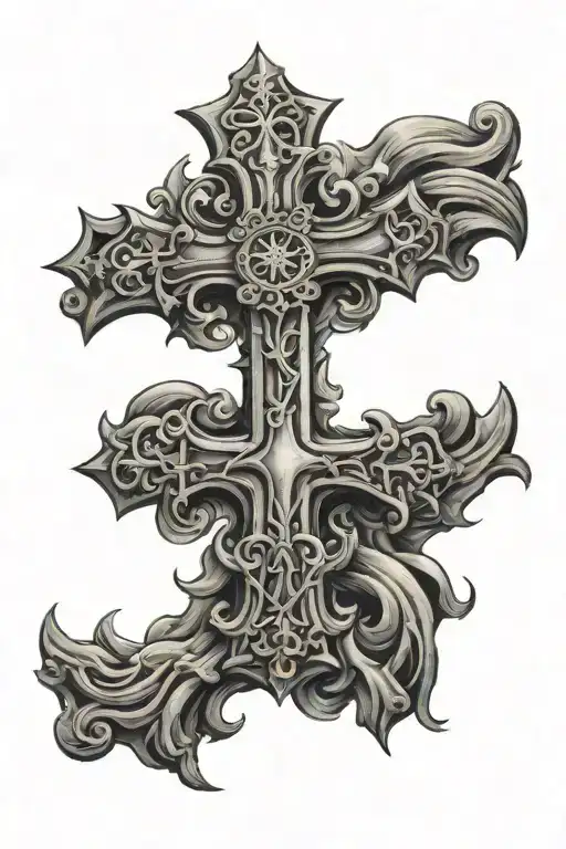 gangsta cross tattoo tattoo design idea