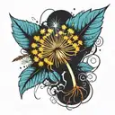 Dandelion tattoo design idea