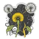 Dandelion tattoo design idea