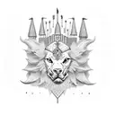 babylon castle tattoo design idea