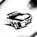 drifting supra tattoo design idea