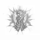 twin flames tattoo design idea