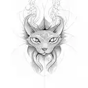 twin flames tattoo design idea