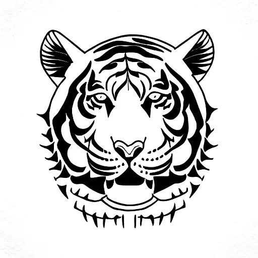 tiger warrior victory  tattoo design idea