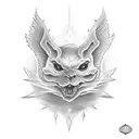 eyes with cloud dark tattoo design idea