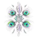 dreamcatcher peacock feathers tattoo design idea