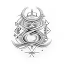aquarius zodiac sign tattoo design idea