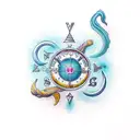 aquarius zodiac sign tattoo design idea