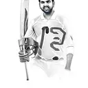 Rohit Sharma's jersey number (45) into a tattoo design inspired by his batting technique tattoo design idea