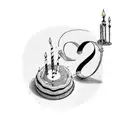 Combine the infinity symbol with cricket stumps and a birthday candle, representing the eternal connection between your birthday and Rohit Sharma's marriage on 13 December tattoo design idea