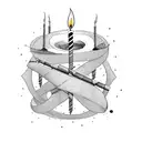 Combine the infinity symbol with cricket stumps and a birthday candle, representing the eternal connection between your birthday and Rohit Sharma's marriage on 13 December tattoo design idea