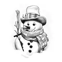 cocaine snowman tattoo design idea