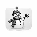 cocaine snowman tattoo design idea