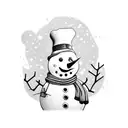 cocaine snowman tattoo design idea
