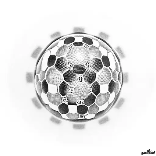 A chessboard with soccer balls as the pieces tattoo design idea