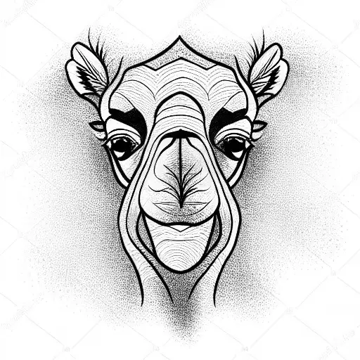 Camel tattoo design idea