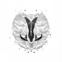 killer whale tattoo design idea