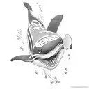 killer whale tattoo design idea