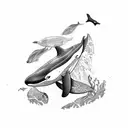 killer whale tattoo design idea