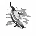 killer whale tattoo design idea