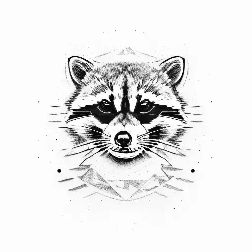 navy seal raccoon tattoo design idea