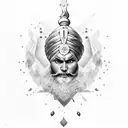 warrior saint sikh tattoo design idea