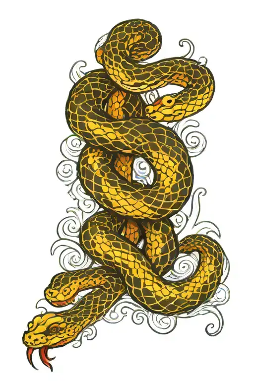 snake dice 77 Japanese style tattoo tattoo design idea