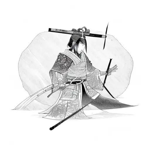 japanese warrior tattoo design idea
