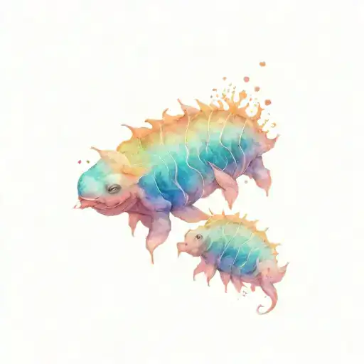 water dance of the tardigrades tattoo design idea