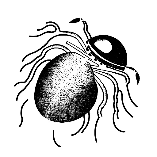 hermit crab and jellyfish tattoo design idea