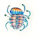 hermit crab and jellyfish tattoo design idea