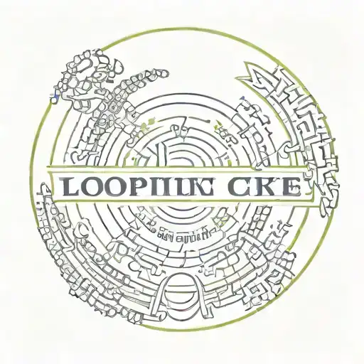 inscription with lines looped into a circle tattoo design idea