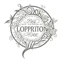 inscription looped in a circle tattoo design idea