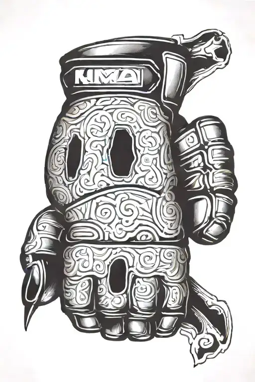 MMA gloves tattoo design idea