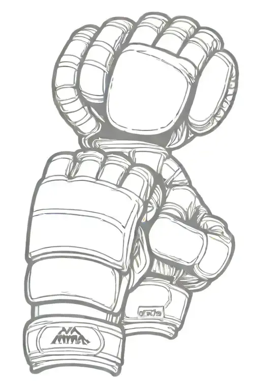MMA gloves tattoo design idea